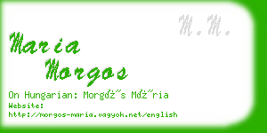 maria morgos business card